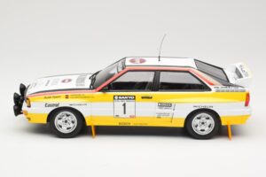 Audi Quattro A2 Audi Sport #1 W. Röhrl / C. Geistdörfer DNF Sanyo Rally of New Zealand 1984 Minichamps 1:18 155841101 Metal — billede 3 af 6