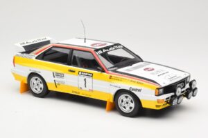 Audi Quattro A2 Audi Sport #1 W. Röhrl / C. Geistdörfer DNF Sanyo Rally of New Zealand 1984 Minichamps 1:18 155841101 Metal — billede 4 af 6