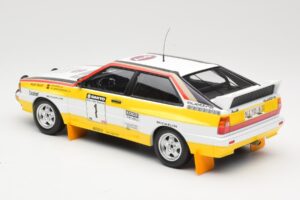 Audi Quattro A2 Audi Sport #1 W. Röhrl / C. Geistdörfer DNF Sanyo Rally of New Zealand 1984 Minichamps 1:18 155841101 Metal — billede 5 af 6