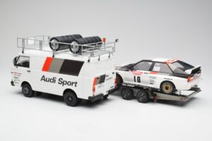 Audi Quattro A2 M. Mouton / F. Pons Tour de Corse 1983 Med VW LT35 Otto 1:18 OT418 Resin — billede 2 af 6