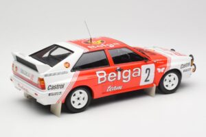 Audi Quattro A2 #2 B. Waldegård / H-T. Thorszelius Belga Team Winners Boucles de Spa 1985 Minichamps 1:18 155851102 Metal — billede 2 af 6