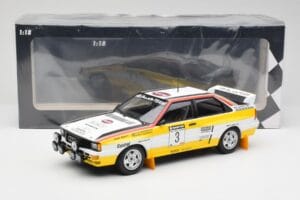 Audi Quattro A2 #3 S. Blomqvist / B. Cederberg Audi Sport Winners Sanyo Rally of New Zealand 1984 Minichamps 1:18 155841103 M — billede 6 af 6