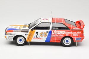 Audi Quattro A2 Schmidt Motorsport #2 H. Demuth / W. Lux Winners Hunsrück Rally 1984 Minichamps 1:18 155841102 Metal — billede 3 af 6