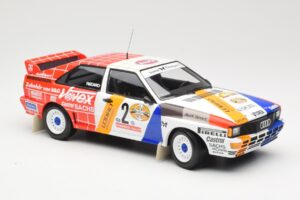 Audi Quattro A2 Schmidt Motorsport #2 H. Demuth / W. Lux Winners Hunsrück Rally 1984 Minichamps 1:18 155841102 Metal — billede 4 af 6