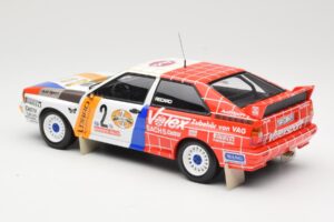 Audi Quattro A2 Schmidt Motorsport #2 H. Demuth / W. Lux Winners Hunsrück Rally 1984 Minichamps 1:18 155841102 Metal — billede 5 af 6