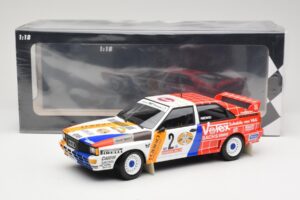 Audi Quattro A2 Schmidt Motorsport #2 H. Demuth / W. Lux Winners Hunsrück Rally 1984 Minichamps 1:18 155841102 Metal — billede 6 af 6