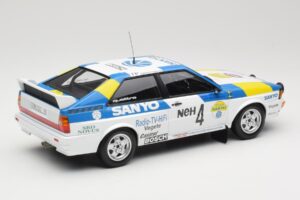 Audi Quattro #4 S. Blomqvist / B. Cederberg Audi Sport Sweden Winners International Swedish Rally 1982 Minichamps 1:18 155821 — billede 2 af 6