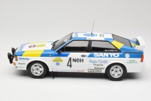 Audi Quattro #4 S. Blomqvist / B. Cederberg Audi Sport Sweden Winners International Swedish Rally 1982 Minichamps 1:18 155821 — billede 3 af 6