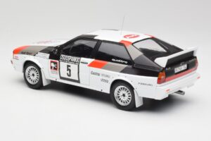 Audi Quattro #5 H. Mikkola / A. Hertz 1000 Lakes Rally 1982 IXO 1:18 18RMC094B Metal — billede 5 af 6