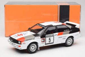 Audi Quattro #5 H. Mikkola / A. Hertz 1000 Lakes Rally 1982 IXO 1:18 18RMC094B Metal — billede 6 af 6