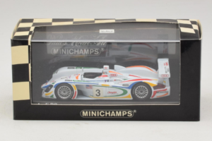 Audi R8 LMP #3 J. Herbert / R. Kelleners 24 Hours of Le Mans 2001 Minichamps 1:43 400010903 Metal — billede 5 af 5