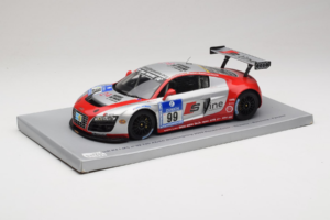 Audi R8 LMS #99 F. Biela / P. Kaffer / M. Fässler / M. Hennerici Phoenix Racing 24 Hours Nürburgring 2009 Spark 1:18 18S041 R — billede 2 af 6