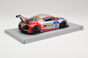 Audi R8 LMS #99 F. Biela / P. Kaffer / M. Fässler / M. Hennerici Phoenix Racing 24 Hours Nürburgring 2009 Spark 1:18 18S041 R — billede 3 af 6