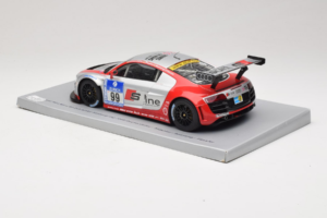 Audi R8 LMS #99 F. Biela / P. Kaffer / M. Fässler / M. Hennerici Phoenix Racing 24 Hours Nürburgring 2009 Spark 1:18 18S041 R — billede 5 af 6