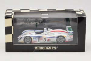 Audi R8 LMP1 #3 J. Lehto / M. Werner / T. Kristensen 24 Hours of Le Mans Winner 2005 Minichamps 1:43 400051303 Metal — billede 4 af 4