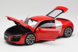 Audi R8 V10 Brilliant Rød Kyosho 1:18 09216RR Metal — billede 2 af 8