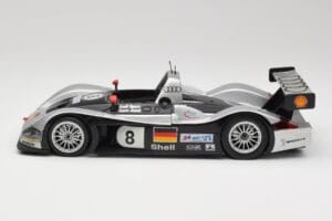 Audi R8R LMP #8 F. Biela / E. Pirro / D. Theys 24 Hours of Le Mans 1999 Maisto 1:18 538881 Metal — billede 4 af 8