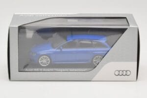 Audi RS4 B8 Avant Nogaro Blue Juleudvalg 2014 Minichamps 1:43 AUDI003 Metal — billede 4 af 4