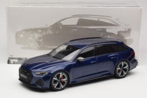 Audi RS6 C8 Avant Blue Metallic Minichamps 1:18 155018011 Metal — billede 6 af 6