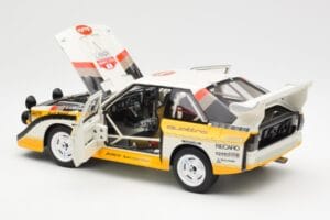 Audi Sport Quattro S1 #5 W. Rohrl / C. Geistdorfer Rally Sanremo Winner 1985 AUTOart 1:18 88503 Komposit — billede 5 af 8