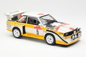 Audi Sport Quattro S1 #5 W. Rohrl / C. Geistdorfer Rally Sanremo Winner 1985 AUTOart 1:18 88503 Komposit — billede 6 af 8