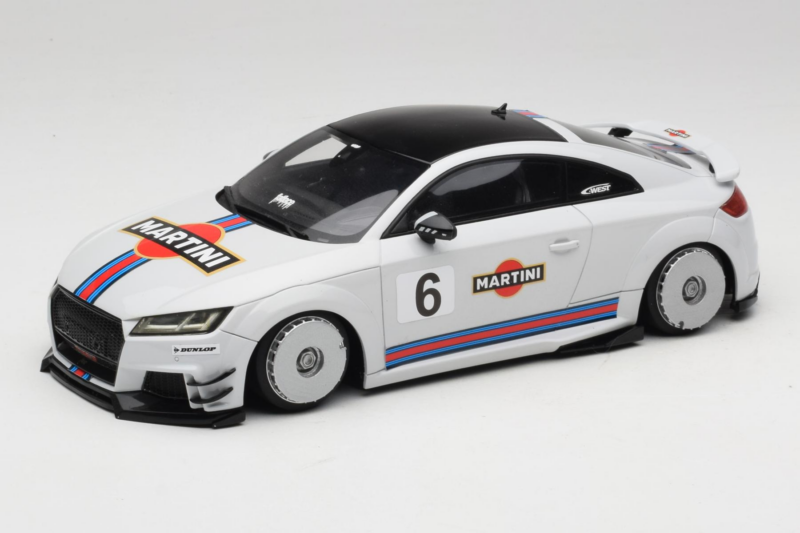 Audi TT ABT RS 8S Martini Grå GT Spirit 1:18 GT152-C1 Resin