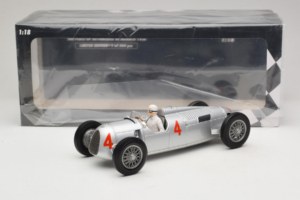 Auto Union Typ C #4 A. Varzi 2nd Place Monaco GP 1936 Minichamps 1:18 155361004 Metal — billede 6 af 6
