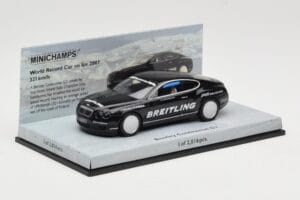 Bentley Continental GT World Record Car on Ice Sort Minichamps 1:43 436139026-O Metal — billede 2 af 4