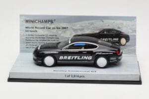 Bentley Continental GT World Record Car on Ice Sort Minichamps 1:43 436139026-O Metal