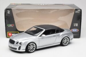 Bentley Continental Supersports Cabriolet 1. Generation Sølv Bburago 1:18 18-11037S Metal — billede 8 af 8