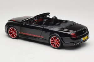 Bentley Continental Supersports ISR Cabriolet Sort Med Røde Fælge Bburago 1:18 18-11035 Metal — billede 7 af 8