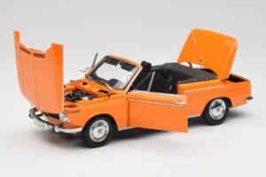 BMW 1600 Cabriolet Orange Minichamps 1:18 100021030-O Metal — billede 2 af 8