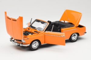 BMW 1600 E10 Cabriolet Orange Minichamps 1:18 100021030 Metal — billede 2 af 8