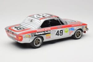 BMW 2800 CS E9 #49 Team Schnitzer G. Herzog / H. Heyer 24 Hours of Spa 1972 Minichamps 1:18 155722749 Metal — billede 2 af 6