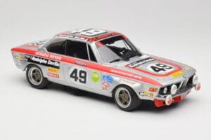 BMW 2800 CS E9 #49 Team Schnitzer G. Herzog / H. Heyer 24 Hours of Spa 1972 Minichamps 1:18 155722749 Metal — billede 4 af 6