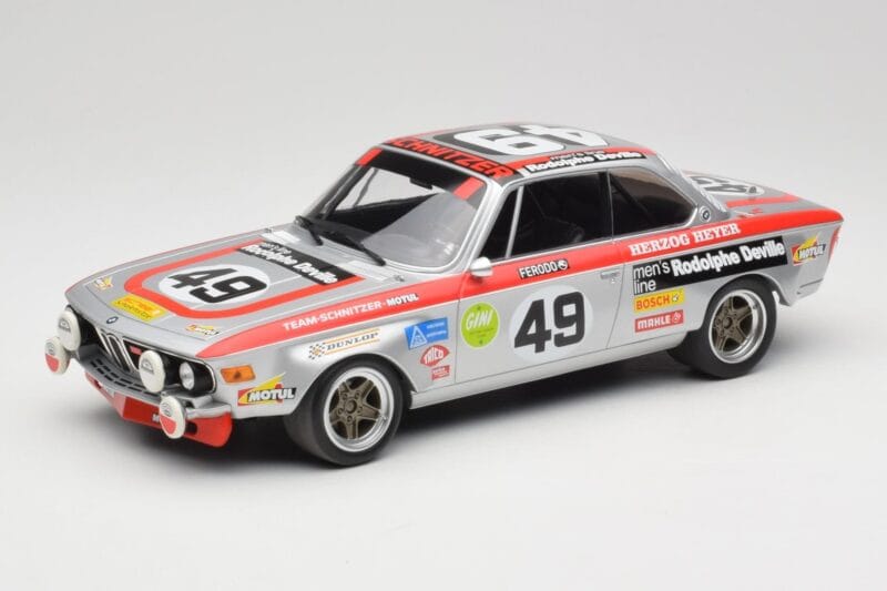 BMW 2800 CS E9 #49 Team Schnitzer G. Herzog / H. Heyer 24 Hours of Spa 1972 Minichamps 1:18 155722749 Metal