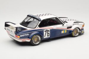 BMW 3.0 CSL E9 Garage Du Bac #76 P. Depnic / H. Coulon 24 Hours of Le Mans 1977 Minichamps 1:18 155772576 Metal — billede 2 af 6