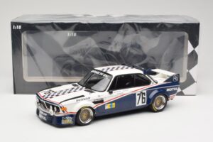 BMW 3.0 CSL E9 Garage Du Bac #76 P. Depnic / H. Coulon 24 Hours of Le Mans 1977 Minichamps 1:18 155772576 Metal — billede 6 af 6