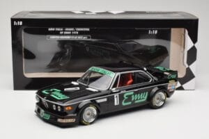 BMW 3.0 CSL E9 #1 F. Grano / P. Xhenceval GP Brno 1978 Minichamps 1:18 155782501 Metal — billede 6 af 6