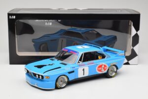 BMW 3.0 CSL E9 #1 Precision Liegeoise J. Peltier / C. Lafosse Winners 4 Hours Monza 1974 Minichamps 1:18 155742681 Metal — billede 6 af 6