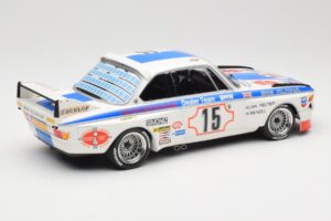 BMW 3.0 CSL E9 #15 BMW Alpina J. Peltier / H. Menzel 24 Hours of Spa 1973 Minichamps 1:18 155732695 Metal — billede 2 af 6