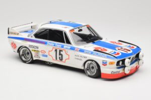 BMW 3.0 CSL E9 #15 BMW Alpina J. Peltier / H. Menzel 24 Hours of Spa 1973 Minichamps 1:18 155732695 Metal — billede 4 af 6