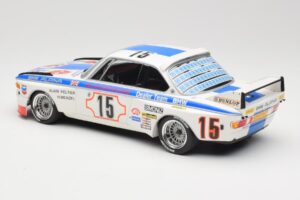 BMW 3.0 CSL E9 #15 BMW Alpina J. Peltier / H. Menzel 24 Hours of Spa 1973 Minichamps 1:18 155732695 Metal — billede 5 af 6