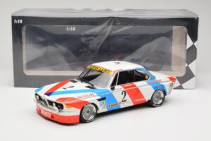 BMW 3.0 CSL E9 #2 Luigi Racing A. de Fierlant / P. Xhenceval Winners 24 Hours of Spa 1975 Minichamps 1:18 155752602 Metal — billede 6 af 6
