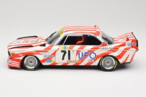 BMW 3.0 CSL E9 #71 Luigi Racing P. Xhenceval / J. Dieudonné 24 Hours of Le Mans 1977 Minichamps 1:18 155772571 Metal — billede 3 af 6