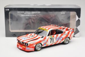 BMW 3.0 CSL E9 #71 Luigi Racing P. Xhenceval / J. Dieudonné 24 Hours of Le Mans 1977 Minichamps 1:18 155772571 Metal — billede 6 af 6