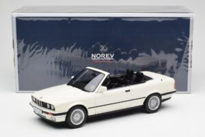BMW 325i E30 Cabriolet Alpine Hvid Norev 1:18 183213 Metal — billede 6 af 6