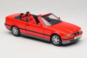 BMW 325i E36 Cabriolet Rød Maisto 1:18 50229 Metal — billede 6 af 8