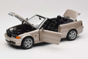 BMW 328i E46 Cabriolet Sand Beige Metallic Kyosho 1:18 80430009756 Metal — billede 2 af 9