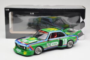 BMW 3.5 CSL E9 Schnitzer #10 D. Quester / R. Peterson 6 Hours Watkins Glen 1976 Minichamps 1:18 155762610 Metal — billede 6 af 6